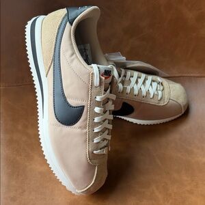 Nike Beige and Black Classic Retro Inspired Sneaker.